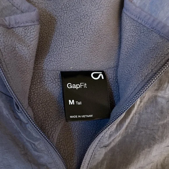 GapFit Women’s Fleece Lined 1/2 Zip Track Jacket Size Medium Tall - Picture 10 of 11